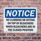 Signmission No Climbing Or Sitting On Top Of Bleachers, 14 in W x Rectangle, Plastic OS-2PACK-NS-P-1014-L-14454 - alternate 7